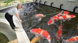 BUILDING A MASSIVE KOI POND - FINAL RESULT