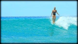 Waikiki Surfing  Queens Surf Break Honolulu Hawaii  A Longboard Surfing Video
