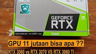 PNY RTX 3060 12GB UPRISING Dual Fan LHR Hashrate mining VS 3070 LHR & 3060 TI LHR