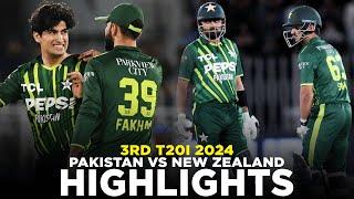 Highlights  Pakistan vs New Zealand  3rd T20I 2024  PCB  M2E1A  #PAKvNZ  #SportsCentral