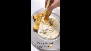 Best way to eat poached eggs  #shorts #food #lunch #cooking #fall