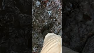 Hunter Boots sliding into deep sticky mud