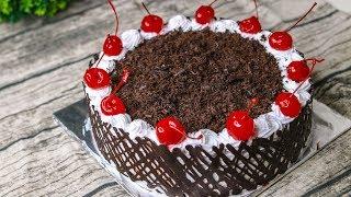 Black Forest Cake Without Oven  Birthday Cake Recipe  Chocolate Lace Cake