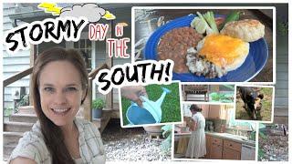 Just Stay Calm...  Homemaking in the Rain & cooking a Southern Supper