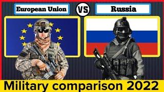 European Union vs Russia War Military Strength Comparison 2022  European Union vs Russia military