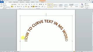 Cara Menulis Teks Kurva di MS Word