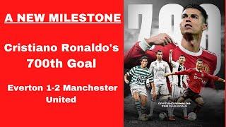 Ronaldo stunning 700th Goal   Man Utd fans celebrate CR7 GOAL  Everton 1-2 Manchester United