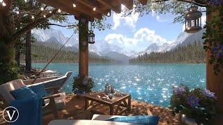 Emerald Lake  Day & Sunset Ambience  Wind Chimes Birds Water & Forest Nature Sounds