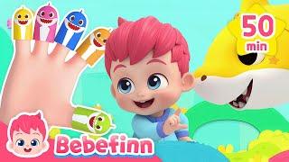 BEST Good Morning Baby Shark and Dinosaurs ㅣBebefinn Song CompilationㅣNursery Rhymes for Kids