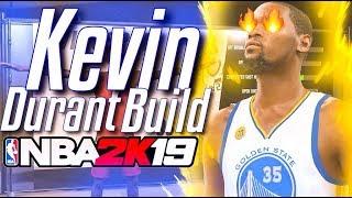 KEVIN DURANT BUILD ON NBA 2K19 THE BADGES ON THIS BUILD IS CRAZY A TRUE DEMIGOD ON NBA 2K19