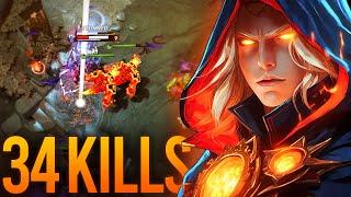 34 KILLS INVOKER ABSOLUTELY INSANE GAME  Dota 2 Invoker