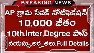 AP Grama Volunteer Notification  AP Grama Volunteer Breaking News  AP Grama Volunteer Jobs 2024