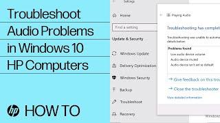 Troubleshoot Audio Problems in Windows 10  HP Computers  HP Support