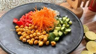 High protein healthy chickpea salad  healthy salad recipe for vegetarians