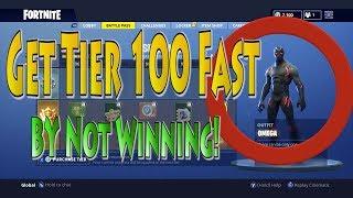 Get Fortnite Tier 100 Fast Season 4 by NOT WINNING  Level Up Tips and Tricks  Omega Grind