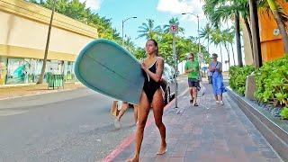 KALAKAUA and KUHIO AVE Walking Tour in Waikiki  HAWAII PEOPLE  2024 #hawaii #travelvlog #beachlife