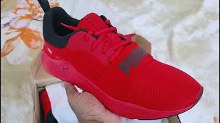 Puma Red Wired Training Shoes  Unboxing