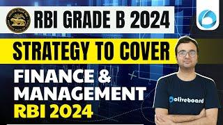 FM for RBI Grade B 2024  Strategy to Cover Finance & Management RBI 2024  FM RBI 2024  Oliveboard