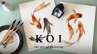 A Colorful Koi Fish Watercolor Tutorial