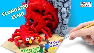 How To Make ELONGATED ELMO - Monster Elmo Sesame Street With Clay