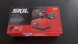 SKIL 20V Batteries 2.0Ah and 4.0Ah + Fast Charger Starter set