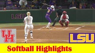 Houston vs #7 LSU Softball Game Highlights Feb 23 2024