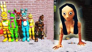 Как кошмарные аниматроники спасали Чику от МОМО ГТА 5 МОДЫ Анимация Fnaf GTA 5 ночей Фредди