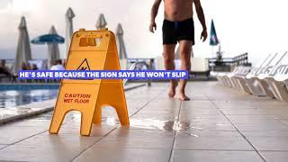 Caution wet floor signs