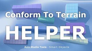 Conform To Terrain - Aviz Studio Tools - SMART OBJECTS