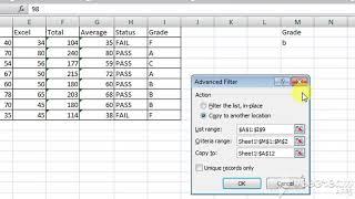 MS-Excel Advanced Filters  Excel Advanced Filter Function Tutorial  in hindi