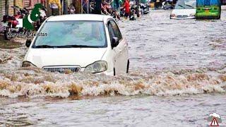 Flooding in Karachi from torrential rain  and poor drainage  