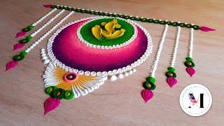 Ganesh Chaturthi Rangoli  Housewarming and Pooja Rangoli  गणेश रंगोली  गणपती रांगोळी  Ganesh