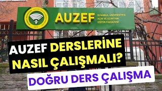 İstanbul Üni. Aöf AUZEF Derslerine Nasıl Çalışılır? Auzef Derslerine Nereden Çalışılacak?