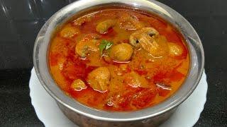 கறி குழம்பு சுவையில் காளான் குழம்புMushroom kulambuKalan kulambu mushroom gravy in tamilmushroom