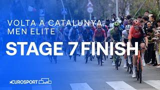 All out ATTACKS in Barcelona   Stage 7 Finish Volta a Catalunya 2024  Eurosport Cycling