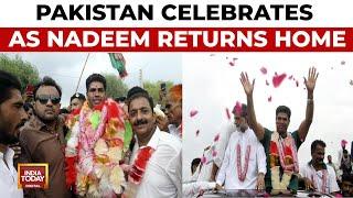 Arshad Nadeem Pakistan’s Gold Medalist In Paris Olympics Arrives In Lahore