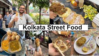 Kolkata Street food  Part 1   Kachori Baked Rasgulla Kathi roll and more