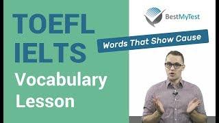 TOEFL & IELTS Vocabulary Words that show cause cause reason factor culprit arise attribute