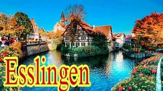 Esslingen City Germany  Walking tour 4k video