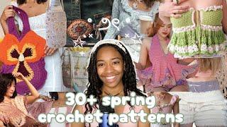 30+ spring crochet patterns & tutorials girly edition ˖° ˚｡⋆୨୧˚  feminine crochet inspiration