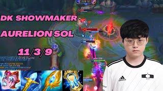 DK SHOWMAKER PLAYS AURELION SOL VS YASUO MID KR CHALLENGER PATCH 13.10 Full Gameplay