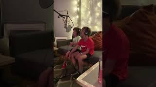 Family in the studio  ️ “I Saw Mommy Kissing Santa Claus” feat Vivianne Eric and Forrest now 