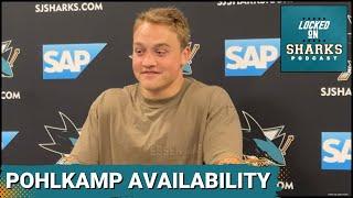 Eric Pohlkamp Meets With The Media After The San Jose Sharks Prospect Scrimmage