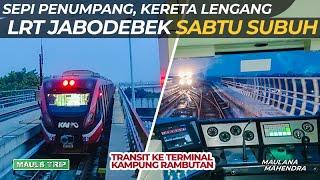 Lengang Naik LRT Jabodebek Subuh-Subuh dari Stasiun Harjamukti ke Kampung Rambutan