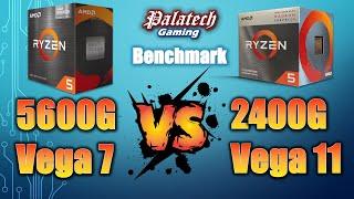 R5 5600G Vega 7 Vs R5 2400G Vega 11  AMD APU Comparison  Benchmark - Gaming Test