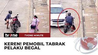 Aksi Pengendara Mobil Gagalkan Pelaku Begal yang Sedang Beraksi  tvOne Minute