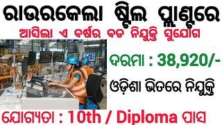 Rourkela Steel Plant Recruitment 2024  Rourkela Steel Plant Job Vacancy  10th Pass Jobs in Odisha