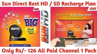 Best Sun Direct Recharge Plans  Sun Direct Packages  Sun Direct DTH Plans  Sun Direct HD Plans