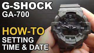 GShock GA-700 - Setting Time and Date tutorial