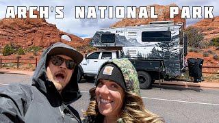 MOAB UTAH  Arches National Park and Canyonlands National Park In Our 4x4 Truck Camper